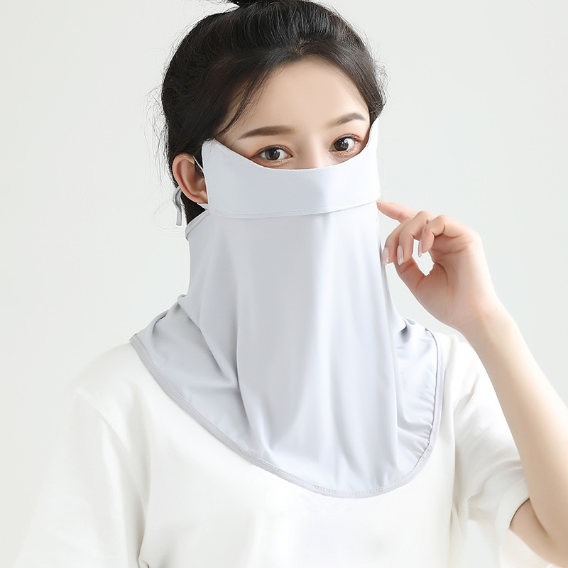 Picture of Summer Ice Silk Long Eye Angle Protection Mask Neck Protection Sun Protection Mask UV Protection Sunshade Cool Sense Riding Veil