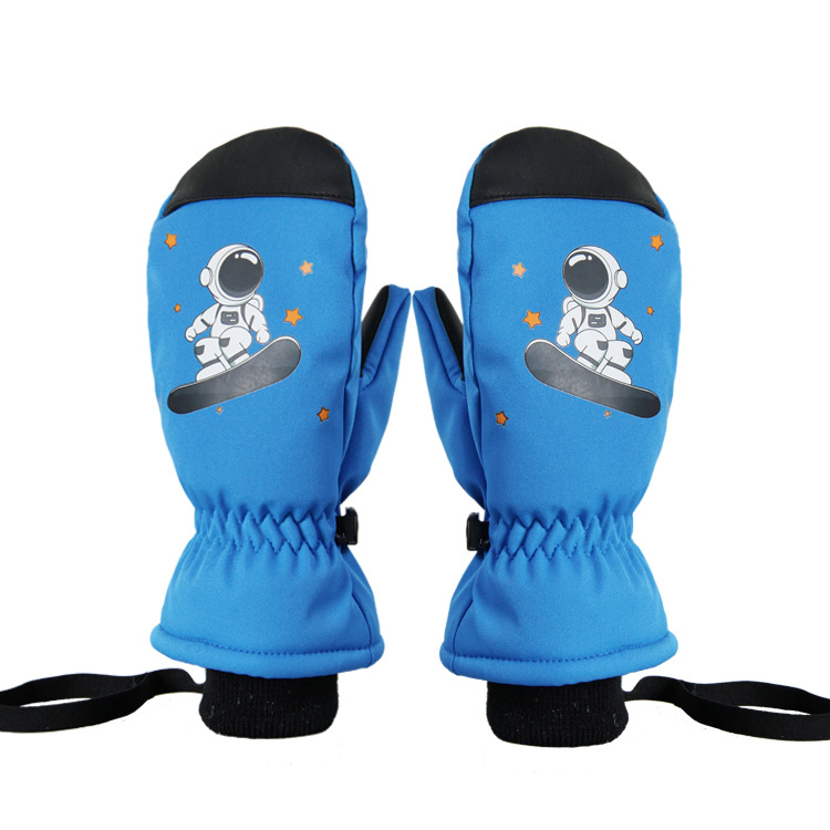 Picture of Winter New Waterproof Kidsren's Ski Gloves Playing in the Snow Fleece-Lined to Heattech and Non-Slip Veneer Kidsren's Ski Gloves Stuffy