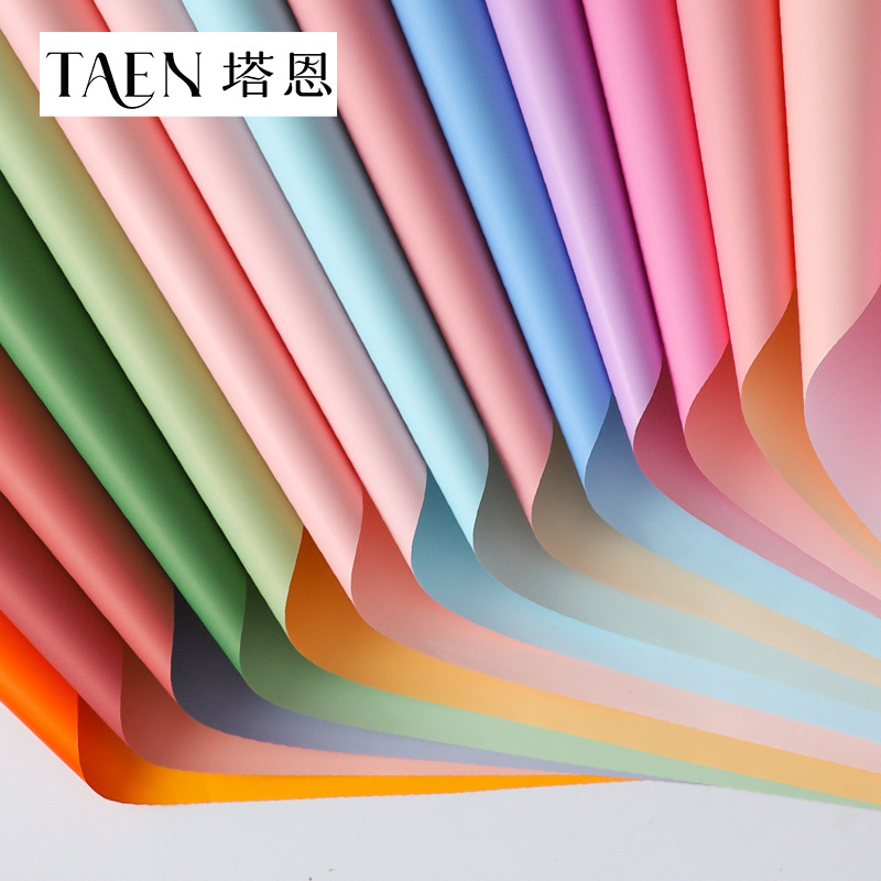 Double-sided Two-color Ouya Paper Flower Wrapping Paper Waterproof Bouquet Wrapping Paper Flower Art Flower Shop Wrapping Paper Wholesale