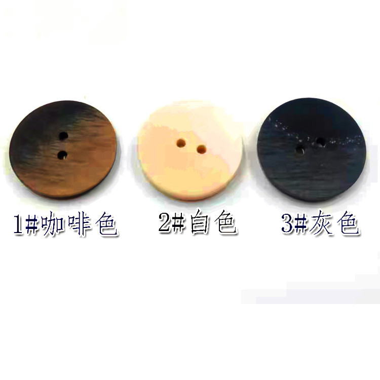 Picture of Round Two Eyes Faux Shell Button Coat Black All-Match Women's Suit Sweater Button Shirt DIY Clothes Button