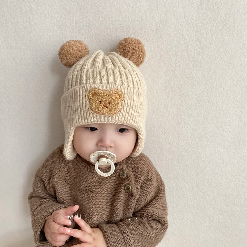 Baby Hat Autumn and Winter Male and Baby Female Cute Super Cute Fluffy Hat Internet Popular Thickened Warm Baby Winter Day