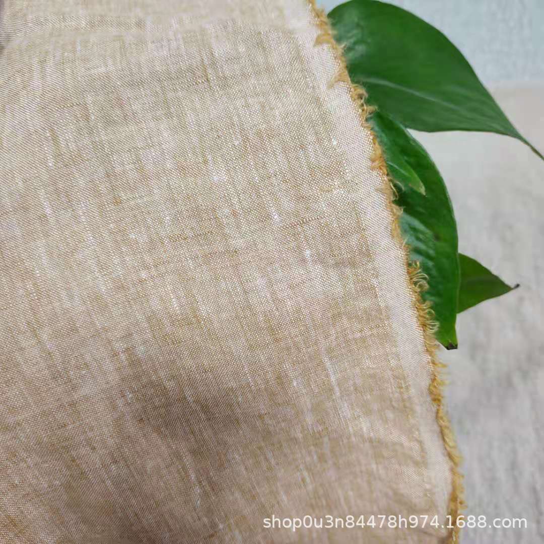 Picture of Pure linen Warp Weft Heterochromatic Wide Enzyme Washing Fabric 100% linen Two-color Yarn-dyed Bedding linen Fabric