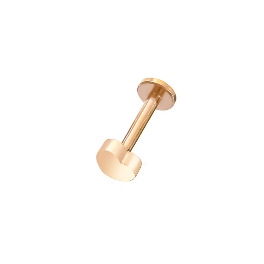 Picture of 2024 new 100% 316L stainless steel hollow moon star geometric figure lip nail ear bone nail 18K gold plated