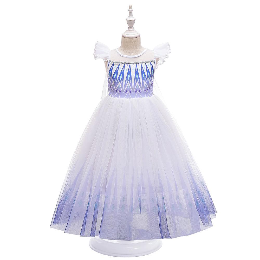 Picture of Frozen 2 Kidsren's Dress Princess Dress Girl Elsa Snowflake Dress Frozen Elsa Princess Style
