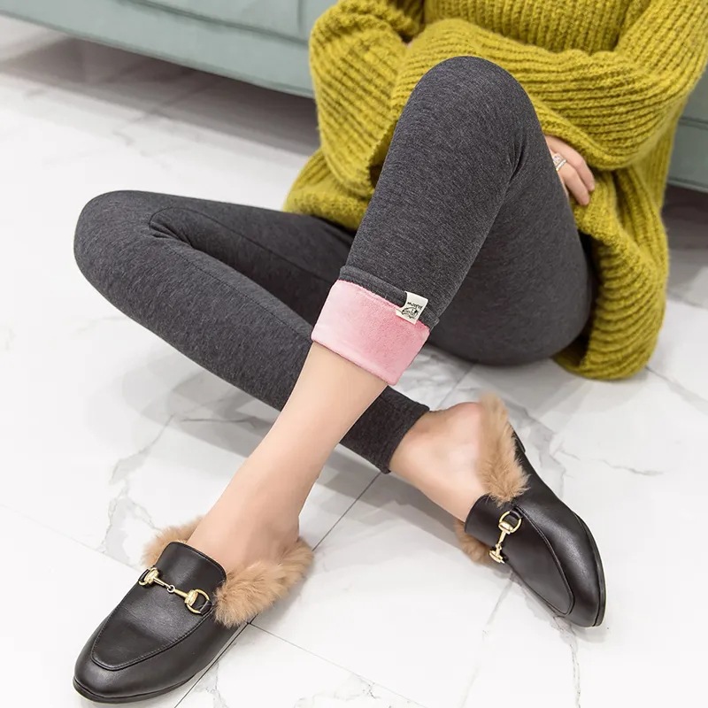Picture of Maternity Dress Slim-Fit Bottoming Pants Autumn and Winter Outer Wear Velvet Pants Tight-Fit Fashionable Warming Pants