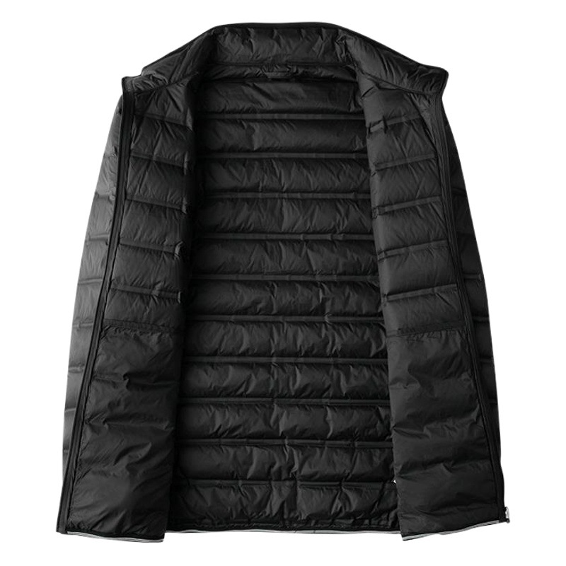 Foreign trade cut label original single plus size men's light thin feather cotton cotton-padded jacket men's fat plus fat collar warm autumn and winter coat