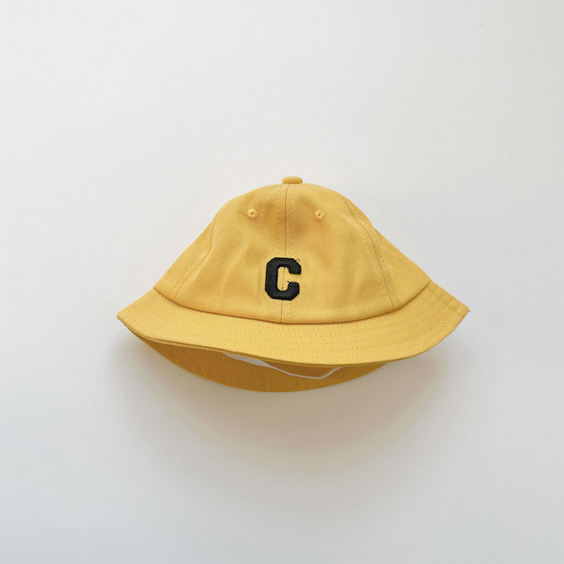 Picture of South Korea Baby Hat Spring and Autumn New Fashion Letter Basin Hat Boys and Girls Baby Sunscreen Children's Fisherman Hat
