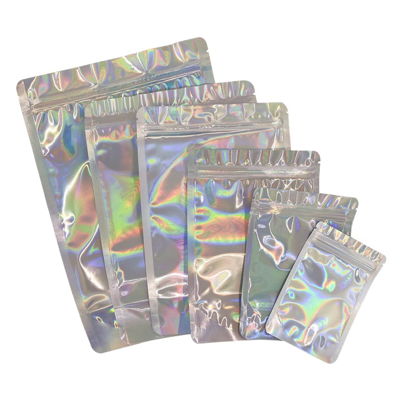 Rainbow Plain Laser Packaging Bag Bone Bag Candy Jewelry Self-sealing Bag Mobile Phone Shell Colorful Blind Bag 100 Price