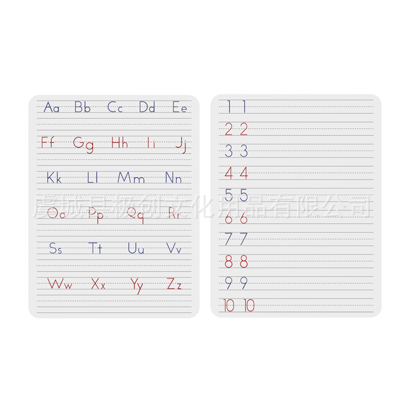 Picture of Double-Sided Small Whiteboard Wooden Frameless Desktop Writing Kidsren's Early Education English Home A4 Message Board Wooden Whiteboard