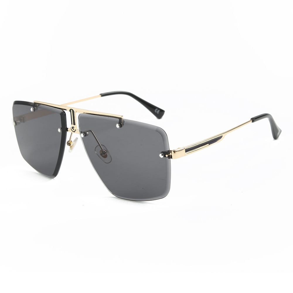 Picture of Men's Square Cut Edge Sunglasses 2019 European and American Trend Cover Glasses Driving Fashion Sunglasses 5011Uv400