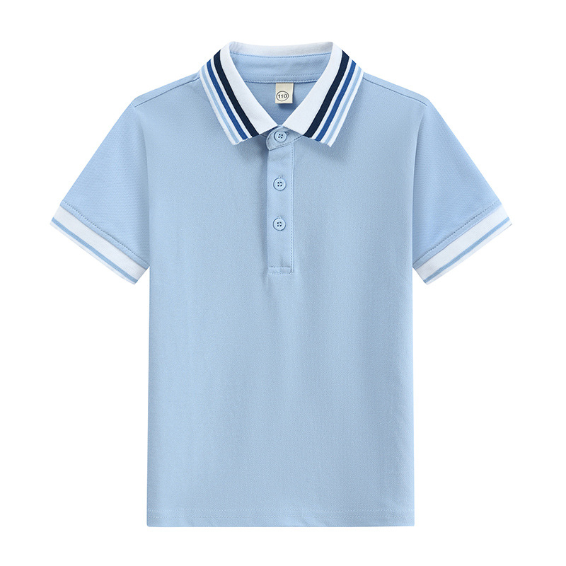 Picture of kids Children's T-shirt Long Sleeve Cotton White Lapel Polo Shirt for Boys and Girls Elementary School Students Middle and Large Children's School Uniform