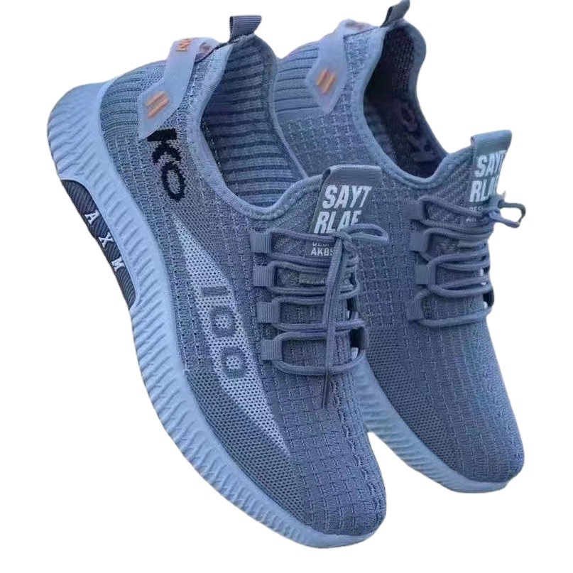 Men's Shoes summer lightweight soft bottom running shoes trendy fashionable casual shoes men's breathable lazy slip-on driving shoes