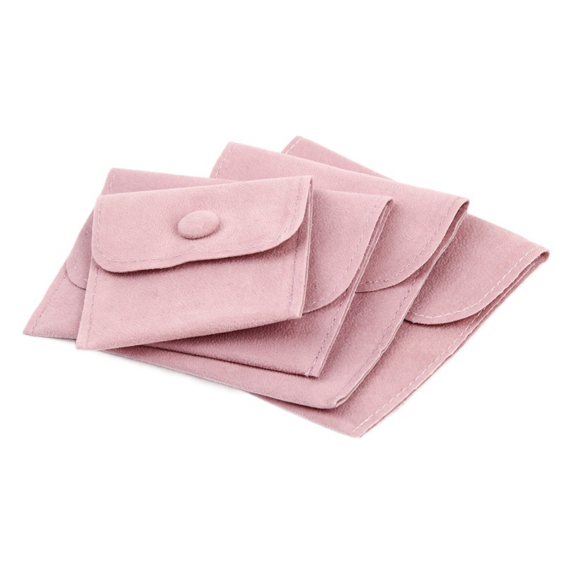 High-end jewelry jade jewelry bag purse flannel snap bag thickened delicate velvet ring necklace jewelry storage bag
