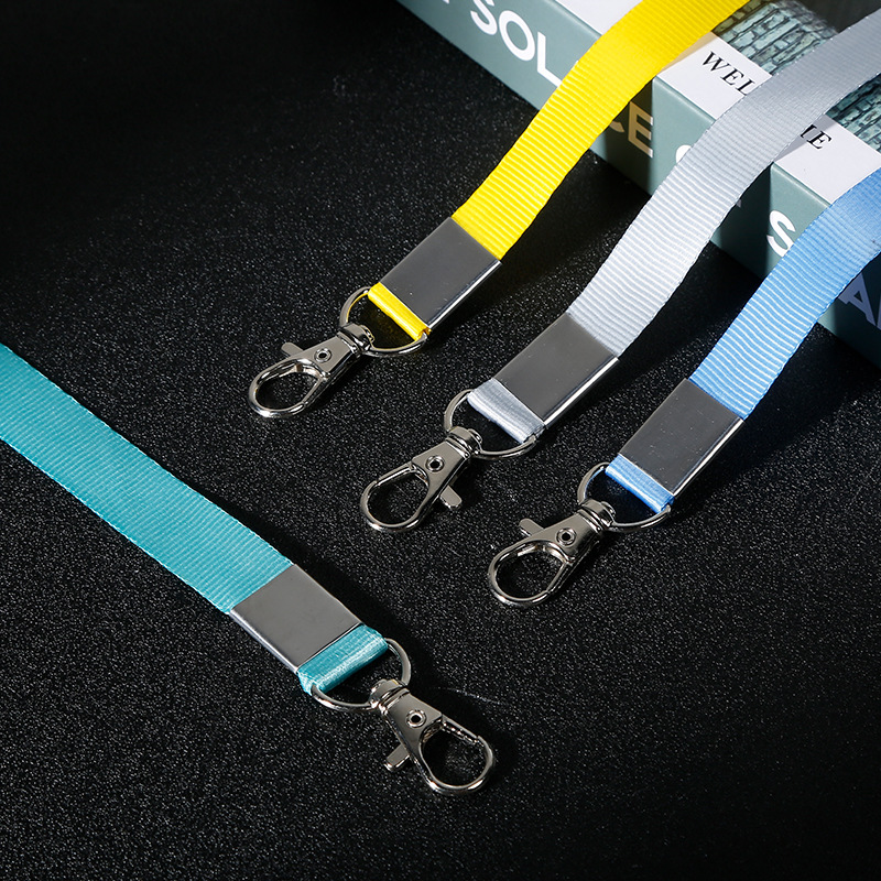 Picture of Lobster hook double buckle key chain thickened lanyard work card badge lanyard work tag factory tag printed logo