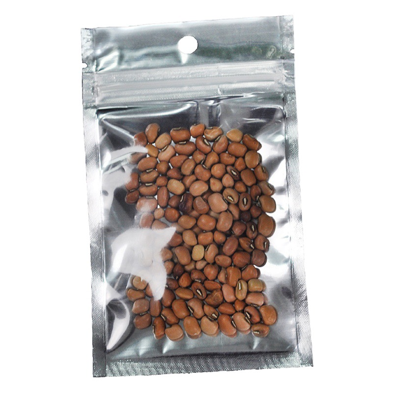 Aluminum-Plated Yin and Yang Self-Sealing Bone Bag Aluminum Foil Flats Bottom Bag Translucent Packaging Bag Sealed Bag Aluminized Sealing Bag