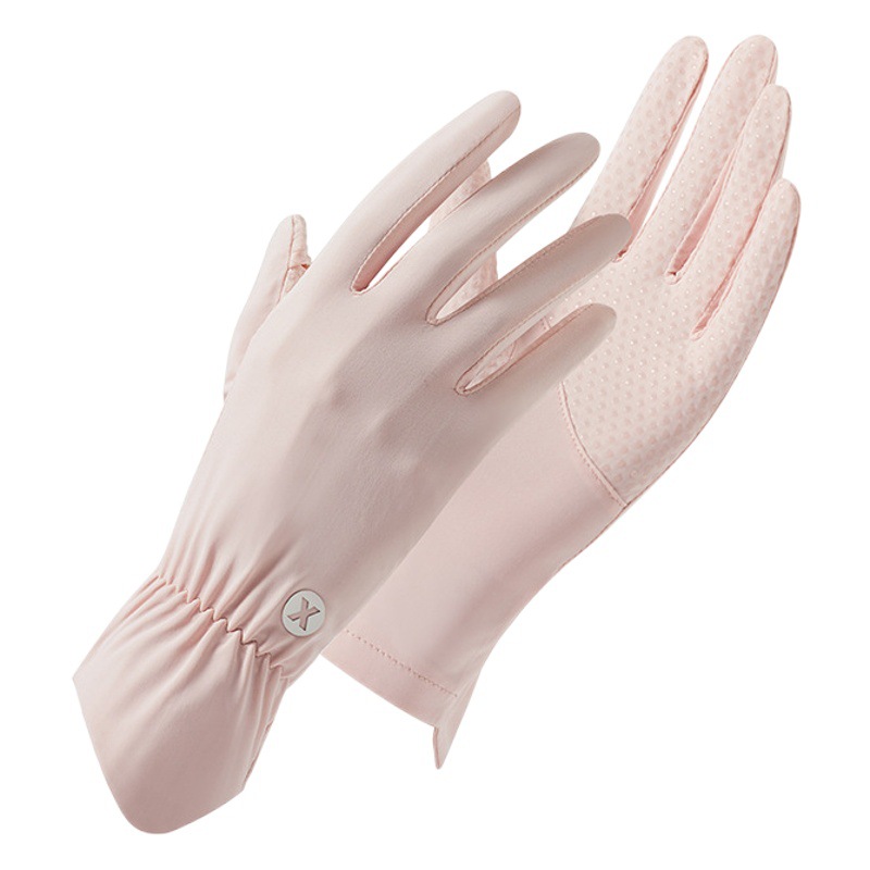 Nylon Ice Silk Summer Thin Sunscreen Gloves Anti-ultraviolet Touchscreen Non-slip Flip Cool Breathable Electric Vehicle