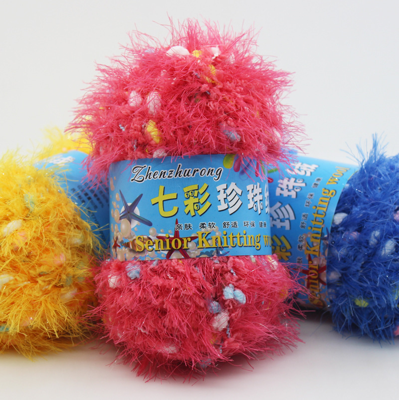 Colorful Pearl Fleece Coral Fleece Color Dot Line Phoenix Down Long Hair Imitation Fur Mink Fleece Hand Woven Baby Coarse Wool Line