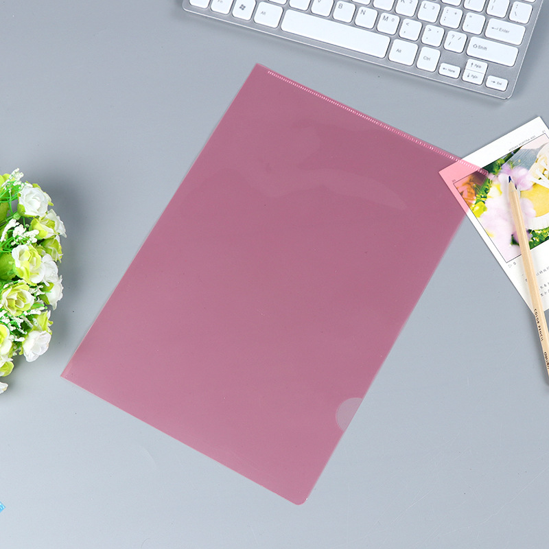 Picture of a4 a5 single-page folder wholesale pp plastic transparent color office folder printable logo