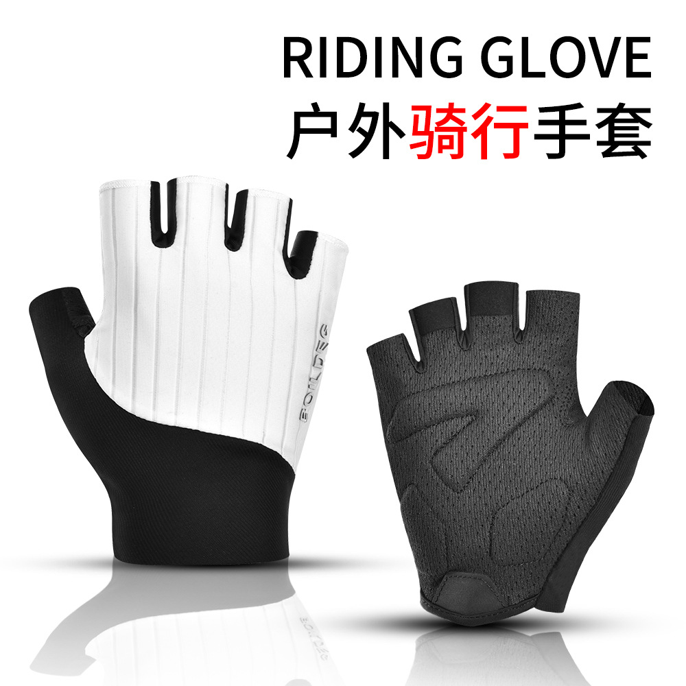 New Burton Sports Half-Finger Cycling Gloves, Non-Slip, Shock-Absorbing, Breathable Bicycle and Motorcycle Outdoor Gloves