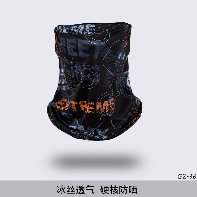 Picture of Outdoor ice silk mask changeable ear scarf men's and women's bicycle riding hood collar sun protection scarf summer