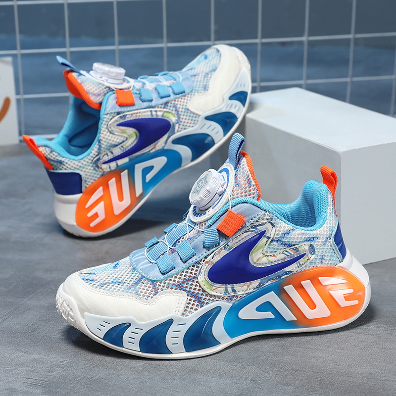 Boys' Shoes Summer 2025 New Mesh Breathable Kidsren's Sports Shoes for Middle and Large Kidsren Professional Training Boys Basketball Shoes