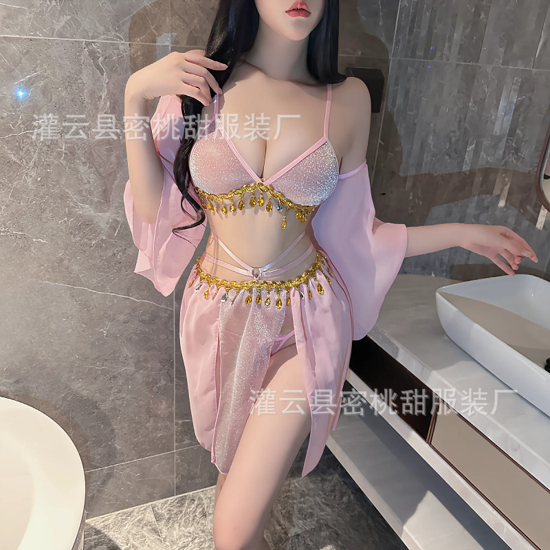 Sexy Lingerie, Ancient Style Flying Dancer, Hanfu, Sexy Strappy Bra, Skirt, Pajamas Set, One Piece Drop Shipping