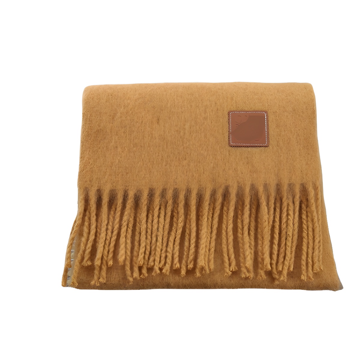 Picture of Set of standard new Luowei loe same style mohair mixed imitation scarf thickened warm plain tassel scarf shawl