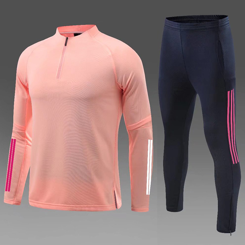 Autumn and Winter Long Sleeve Half Zip Sports suit Outdoor Men's Children's Football Training Clothes Quick-drying Running Fitness Clothing