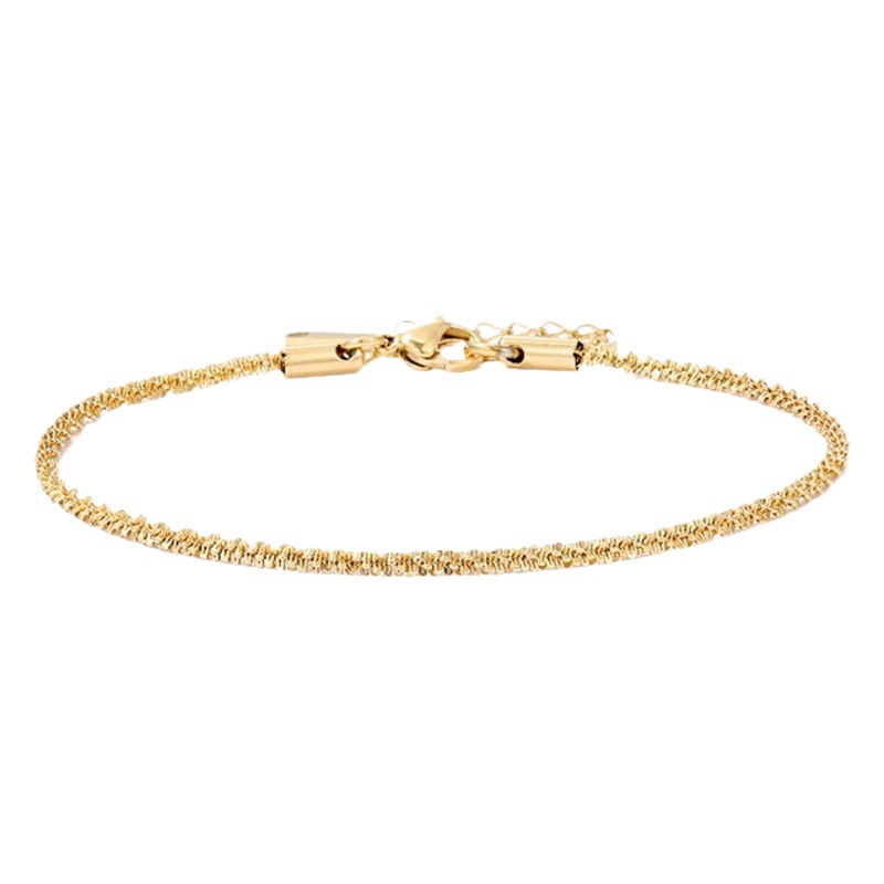 St.delan new golden anklet stainless steel anklet cauliflower chain anklet ankle decoration cross-border jewelry wholesale