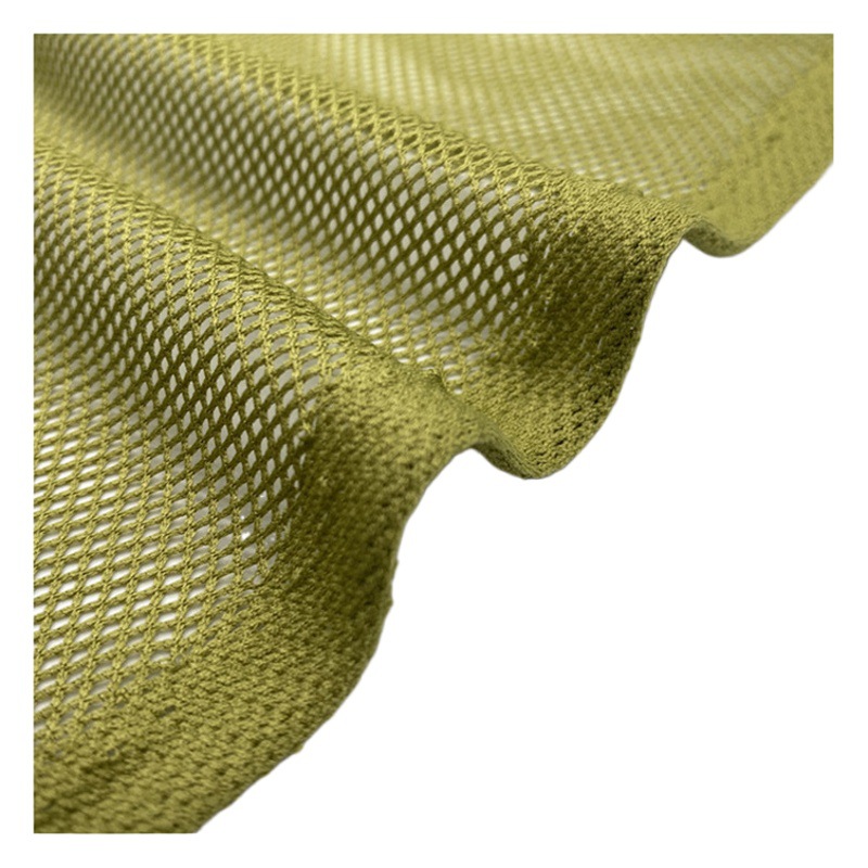 75D Low Elastic Small Four Corner Mesh Elastic Mesh Sports T-shirt Clothing Fabric Polyester Warp Knitted Lining