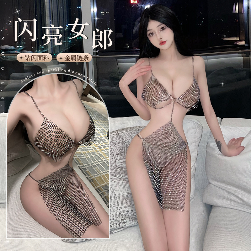 Sexy Lingerie, Sexy Suspenders, One-Piece See-Through Nightclub Girl Dress, Uniform, Intercourse Suit, Shipping 8520