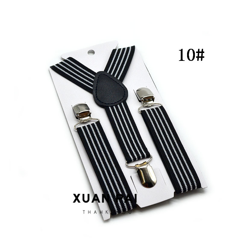 Picture of Children's 2.5cm Strap Clip Vintage Striped Series Boys and Girls Universal Suspender Belt Baby Autumn and Winter Pants Clip