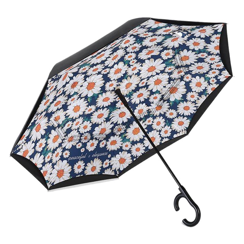 A generation of automatic reverse umbrella double creative rain umbrella outdoor car reverse straight umbrella