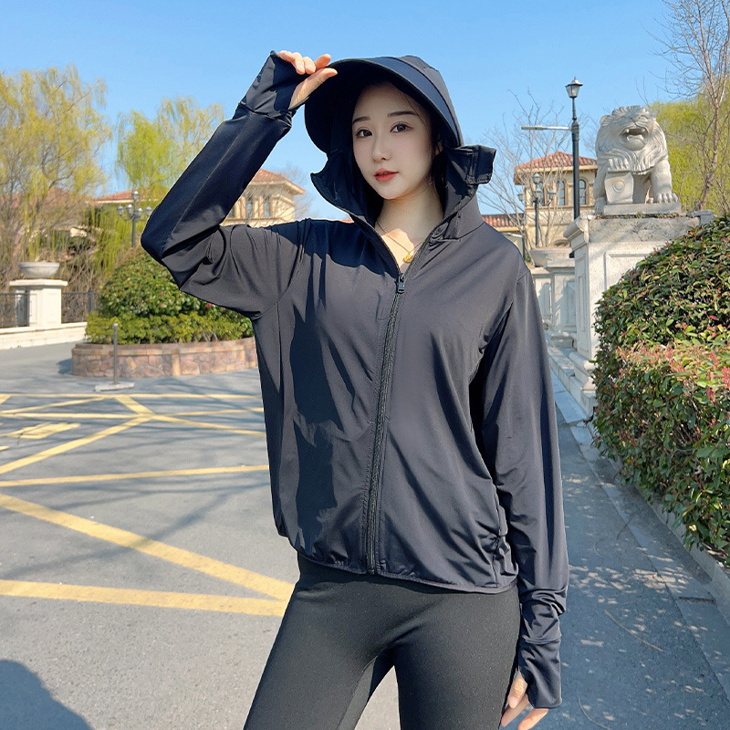 Picture of Jiao's Same Style Summer Ice Silk Non-Uv Protection Clothing for Men and Women with Brim, Non-Uv Protection, Breathable, Quick-Drying Fishing Sun Protection Clothing