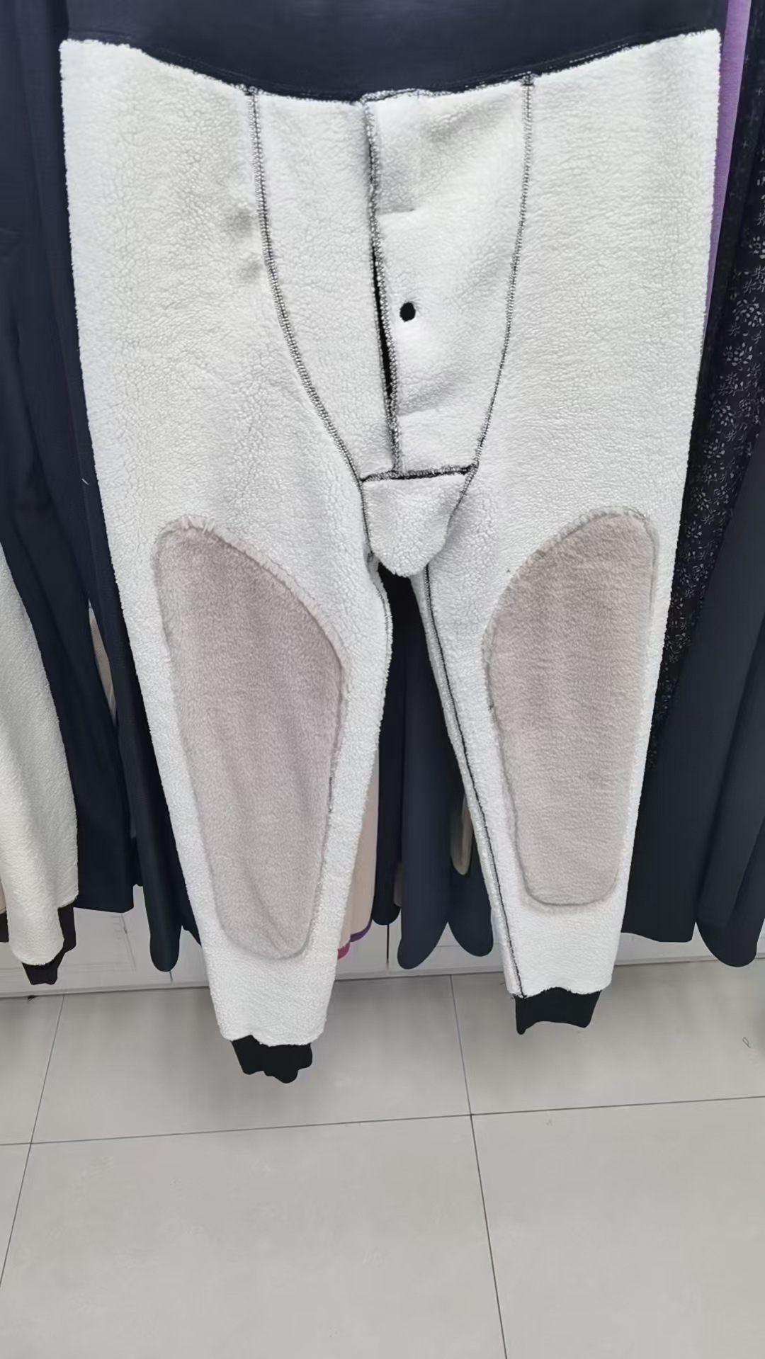 Picture of 800 Men's Composite Cotton Pants, a Popular Winter Item in the North, Fleece-Lined, Thickened, Warm Pants, Plus-Size, High-Waisted Leggings