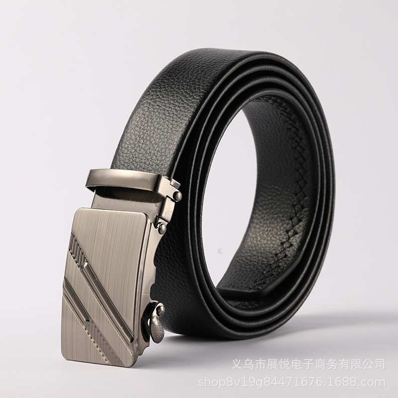 Picture of Men's belt automatic buckle litchi pattern belt business gift online shop clothing accessories gift pants belt factory wholesale