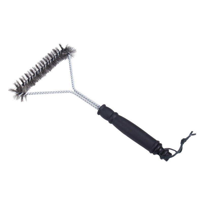 Picture of Cross-Border Stainless Steel Barbecue Cleaning Steel Brush 12inch Triangular Iron Brush Barbecue Mesh Wire Brush Grill Brush Tool