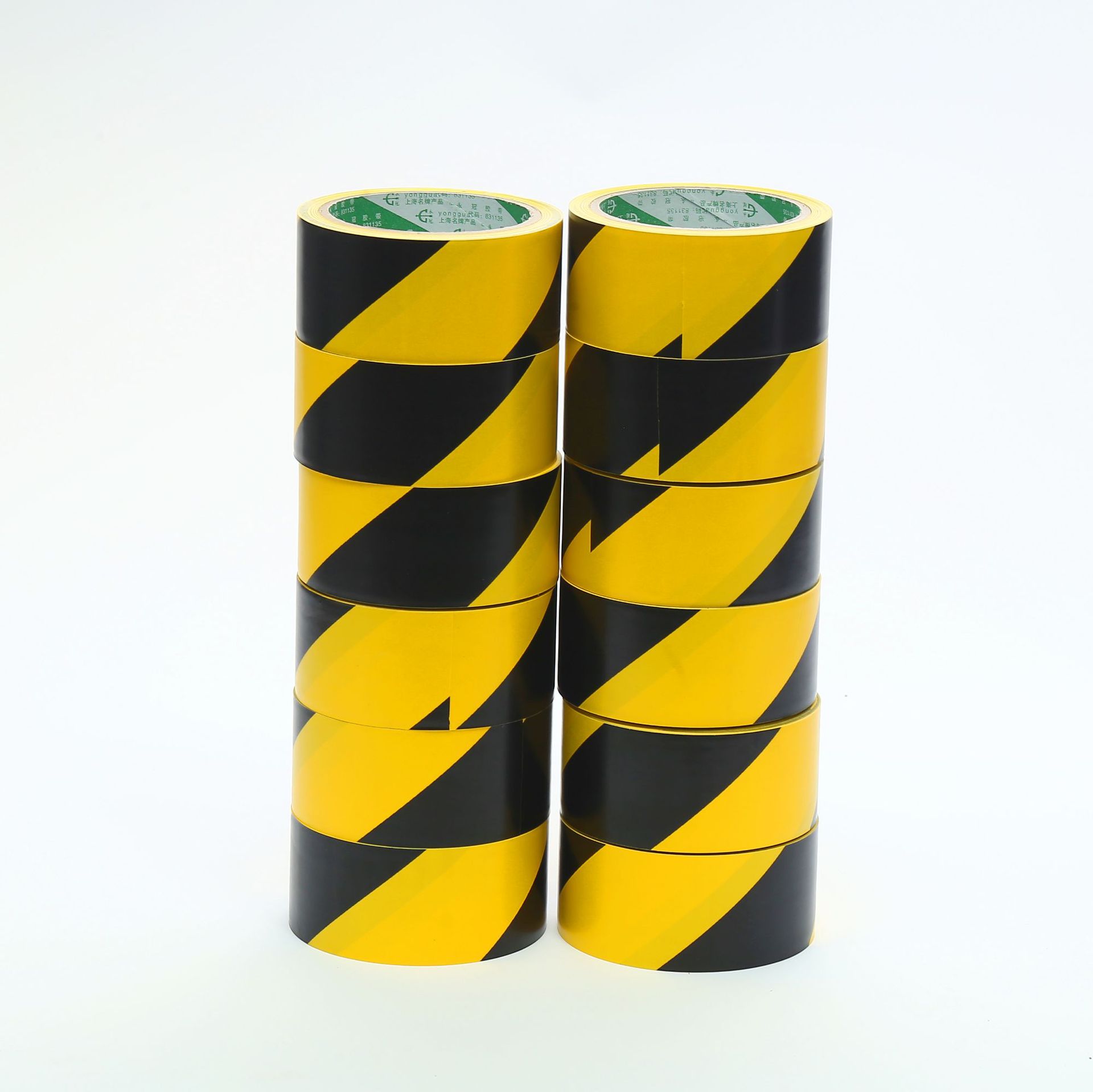 Yongguan Black and Yellow Warning Tape Red and White Floor Logo Landmark Floor Tape Pvc Yellow and Black Warning Tape