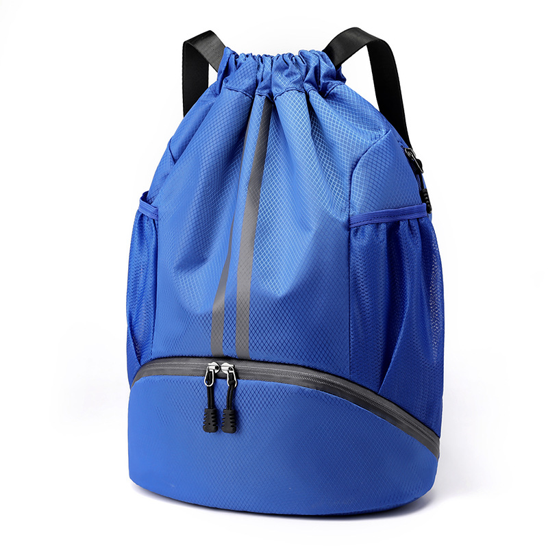 Picture of Basketball Bag Dry and Wet Separate Swimming Bag Bundle Pocket Drawstring Backpack Men's Basketball Bag Ball Bag Student Portable Schoolbag