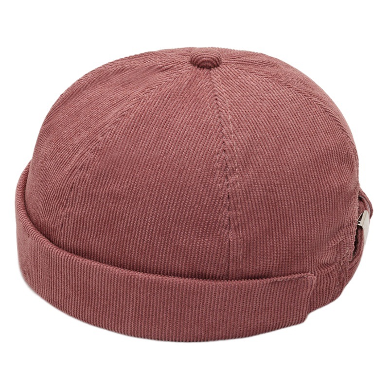 New Style Hat Trendy Melon Hat Japanese Style Beanless Landlord Hat Women's Spring and Autumn Retro Hip Hop Hat Fashion Round Hat Casual