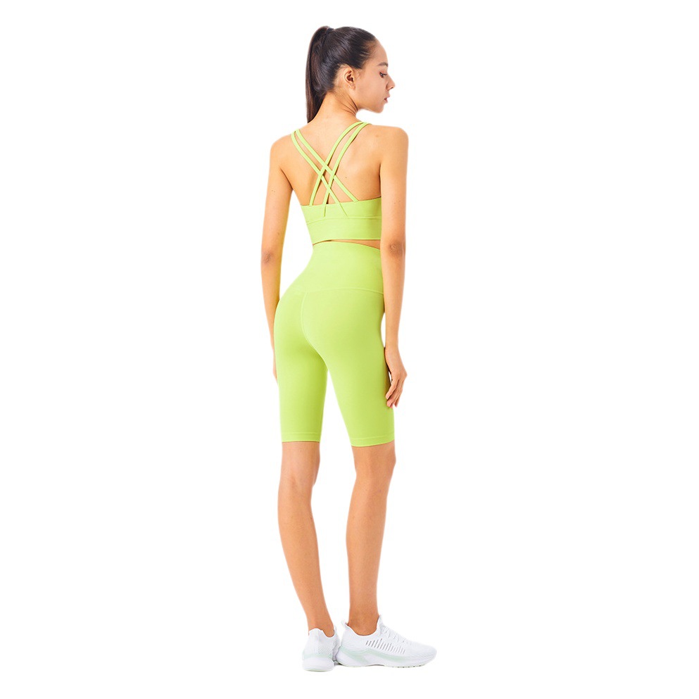 Carefully Selected Nuls Nude Yoga Bra, Cross Back Vest, Yoga Wear, Push-Up Tummy Control Sports Bra, Women's Top