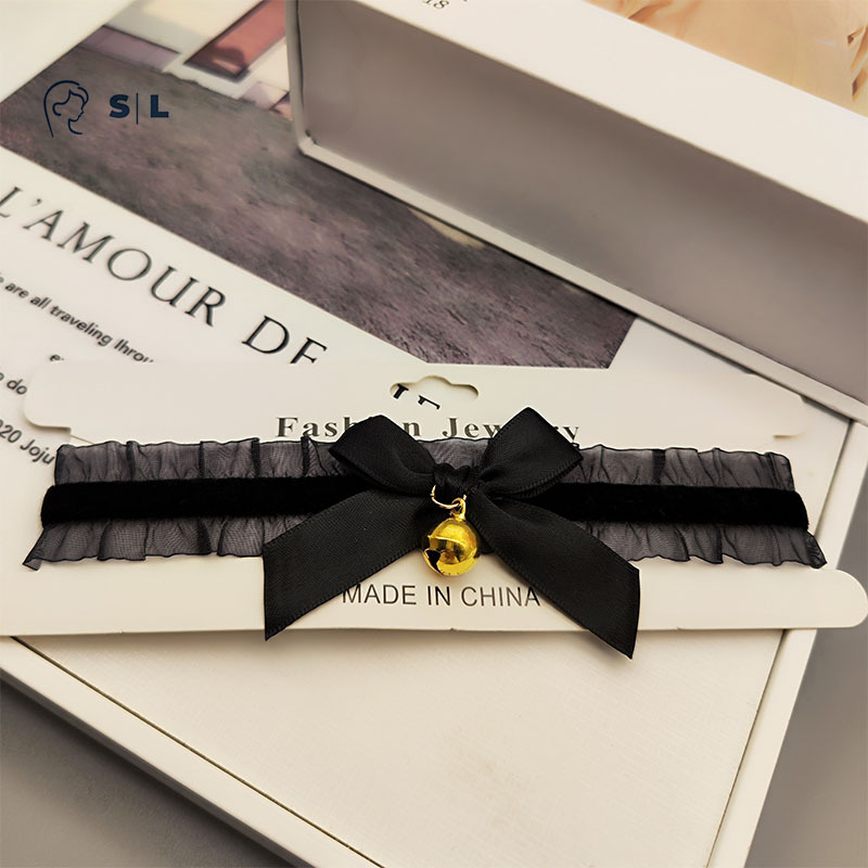 Picture of sexy lingerie accessories lace veil bow lace handcuffs binding choker collar female fun sm