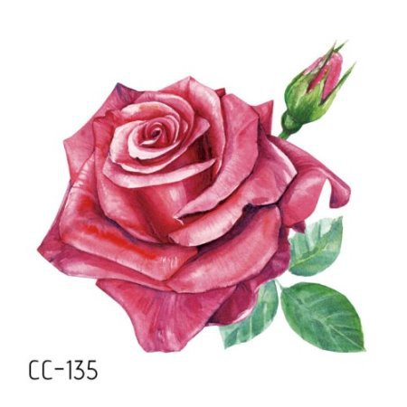 Picture of New waterproof flower tattoo stickers fashion small fresh face stickers fashion Photo Studio Art Stickers