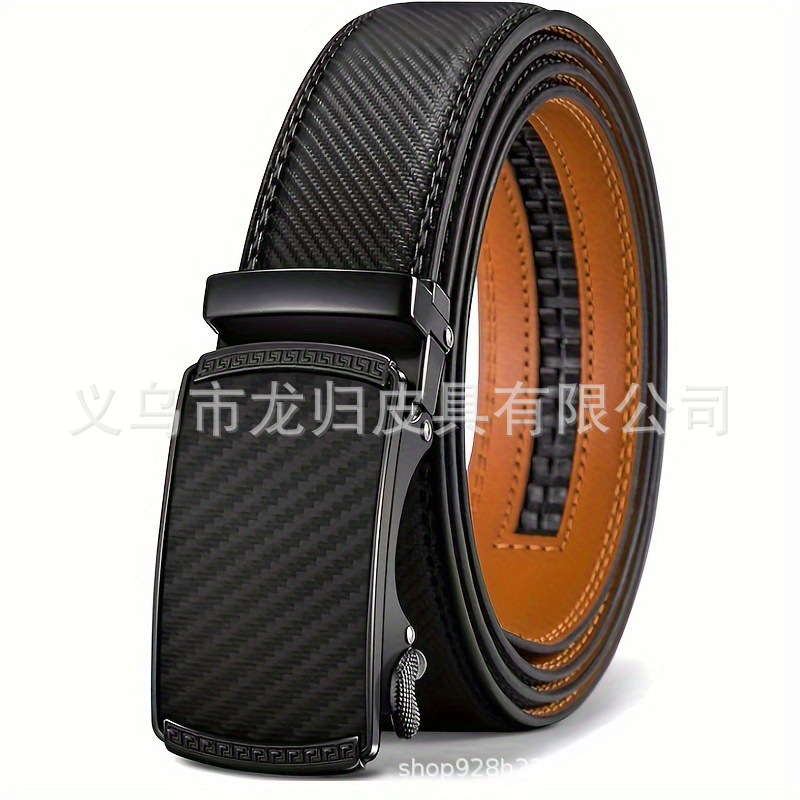 Amazon Best Selling Men's Genuine Cowhide Belt Casual Business Fashion Alloy Automatic Buckle Men's Belt Trouser Belt Manufacturer