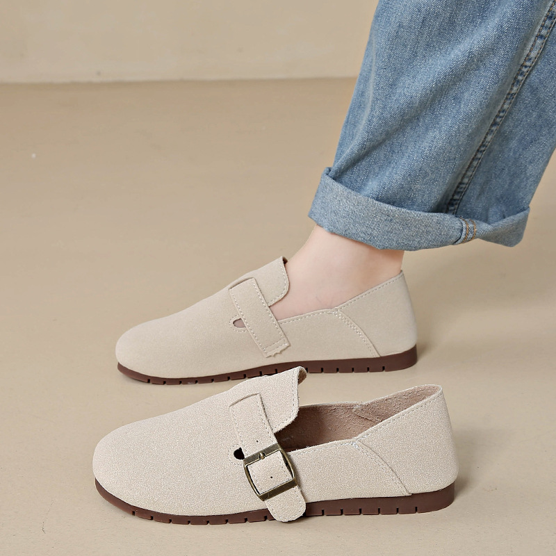 Birkenstock Shoes Women's Flat Shoes 2024 New Spring and Autumn Shoes Soft Sole Slip-on Women's Shoes Lazy Birkenstock Shoes