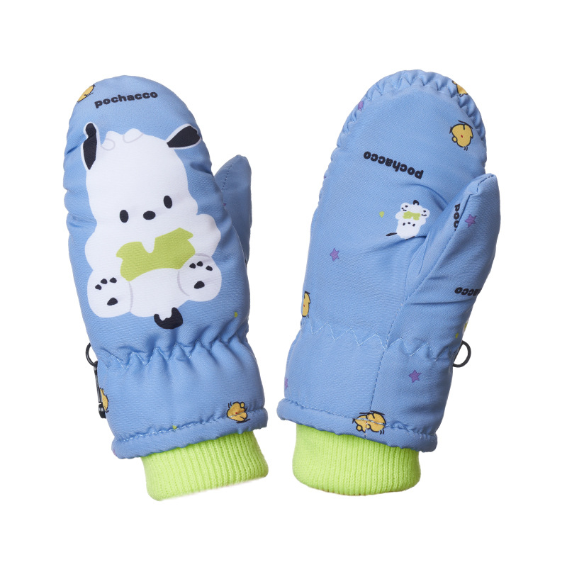 Picture of Cartoon children's fleece-lined ski gloves 2-5 years old baby outdoor warm gloves thickened non-slip children's gloves winter