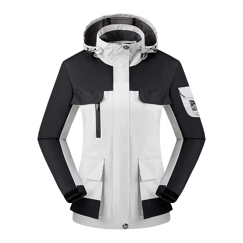 Picture of Amazon Couple Jacket Outdoor Large Size Hooded Windproof Waterproof Mountaineering Fishing Cargo Jacket for Men and Women