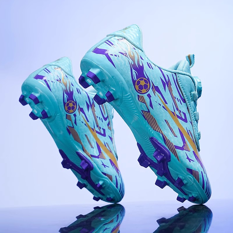 Children's Spike Professional Football Shoes Women's Girls Elementary School Students Competition Training Girls Lawn Crushed Nail Sneakers