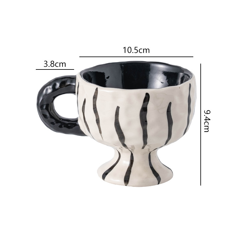 Picture of Personalized Simple Ceramic Creative Mug Hand Kneading Irregular Couple Hand Gift Drinking Cup Tea Cup Tall Coffee Cup