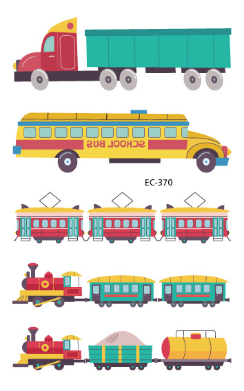 Picture of Spot children's tattoo stickers cartoon car engineering car waterproof odor-free cute boys and girls baby stickers cross-border